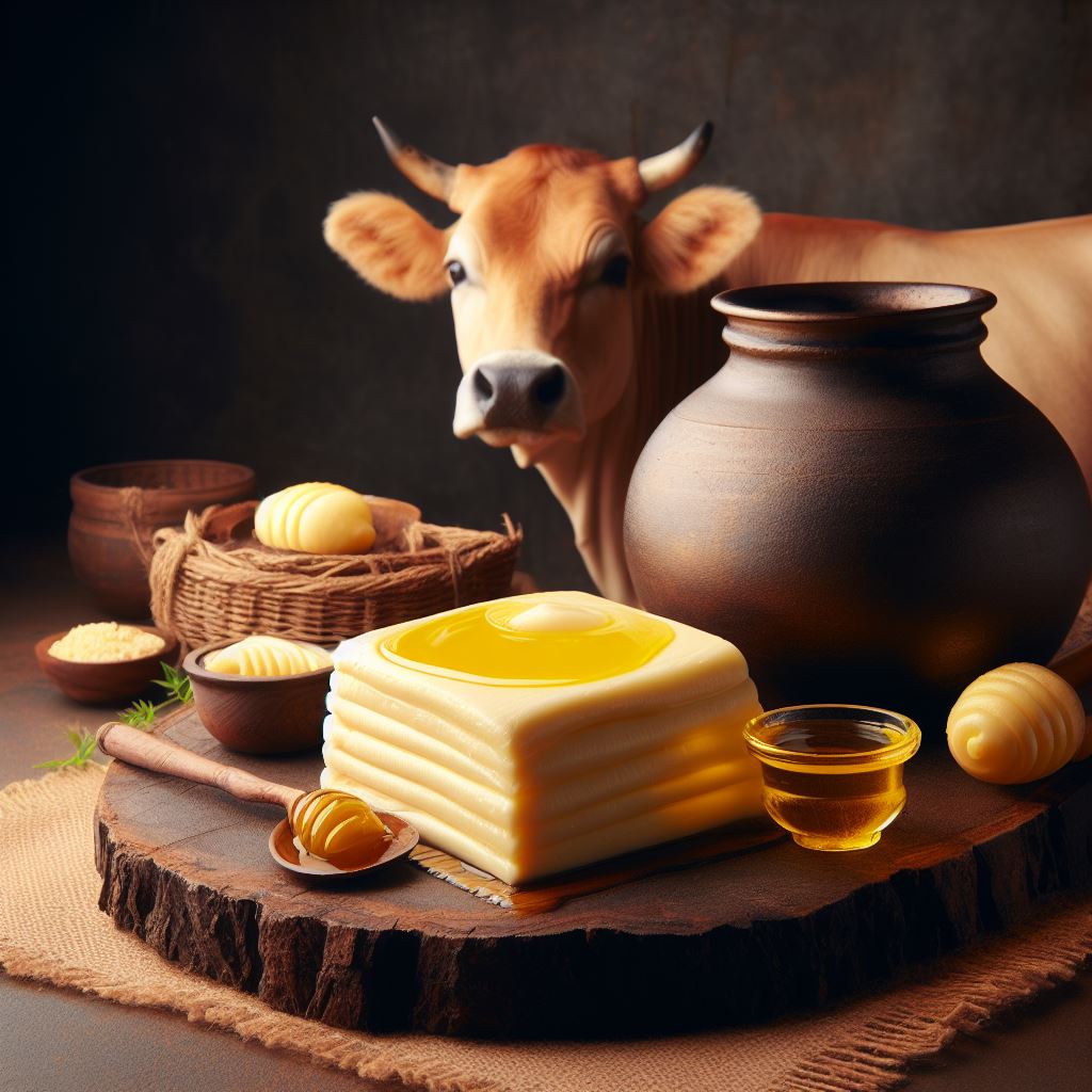 Interesting artisic rendering of pure cow ghee by Kannukutty